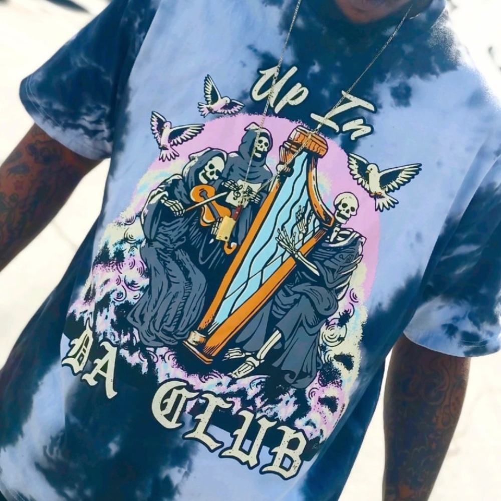 BOSS DOG Discontinued “Up in da Club” Unisex acid tie dyed t-shirt